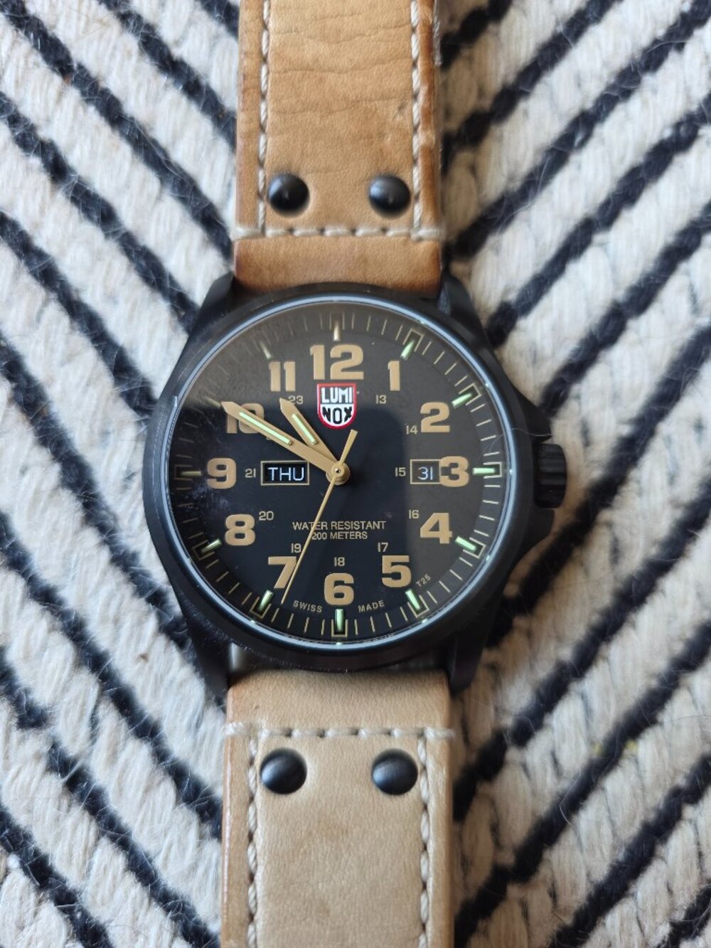 Luminox Atacama Field Day-Date 1925 45mm Black PVD Men's Watch, Series 1920